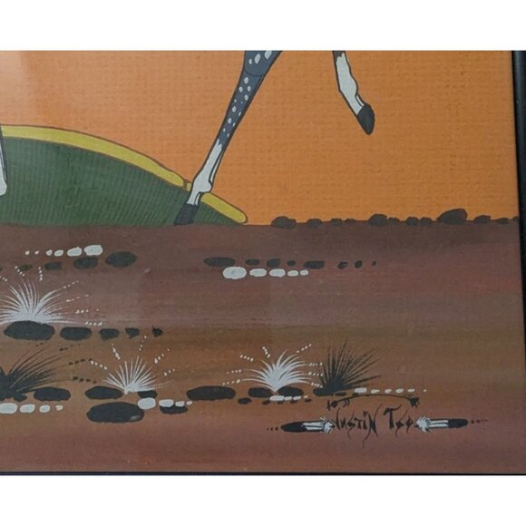 Native American Cowboy Horse Art Print Signed by Artist Justin Tso Navajo Dine - Picture 4 of 16